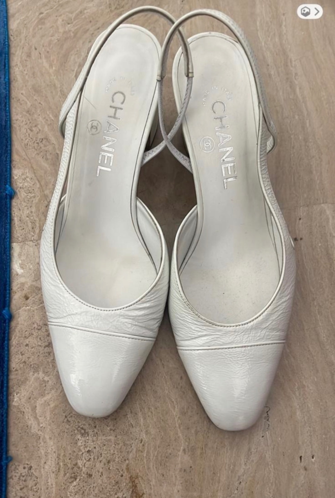 CHANEL Zapatos 38 Blanco