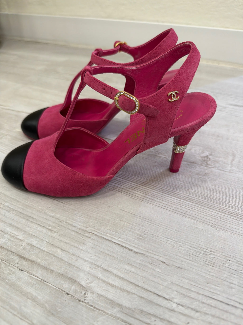 Chanel Zapatos 38 Pink and black