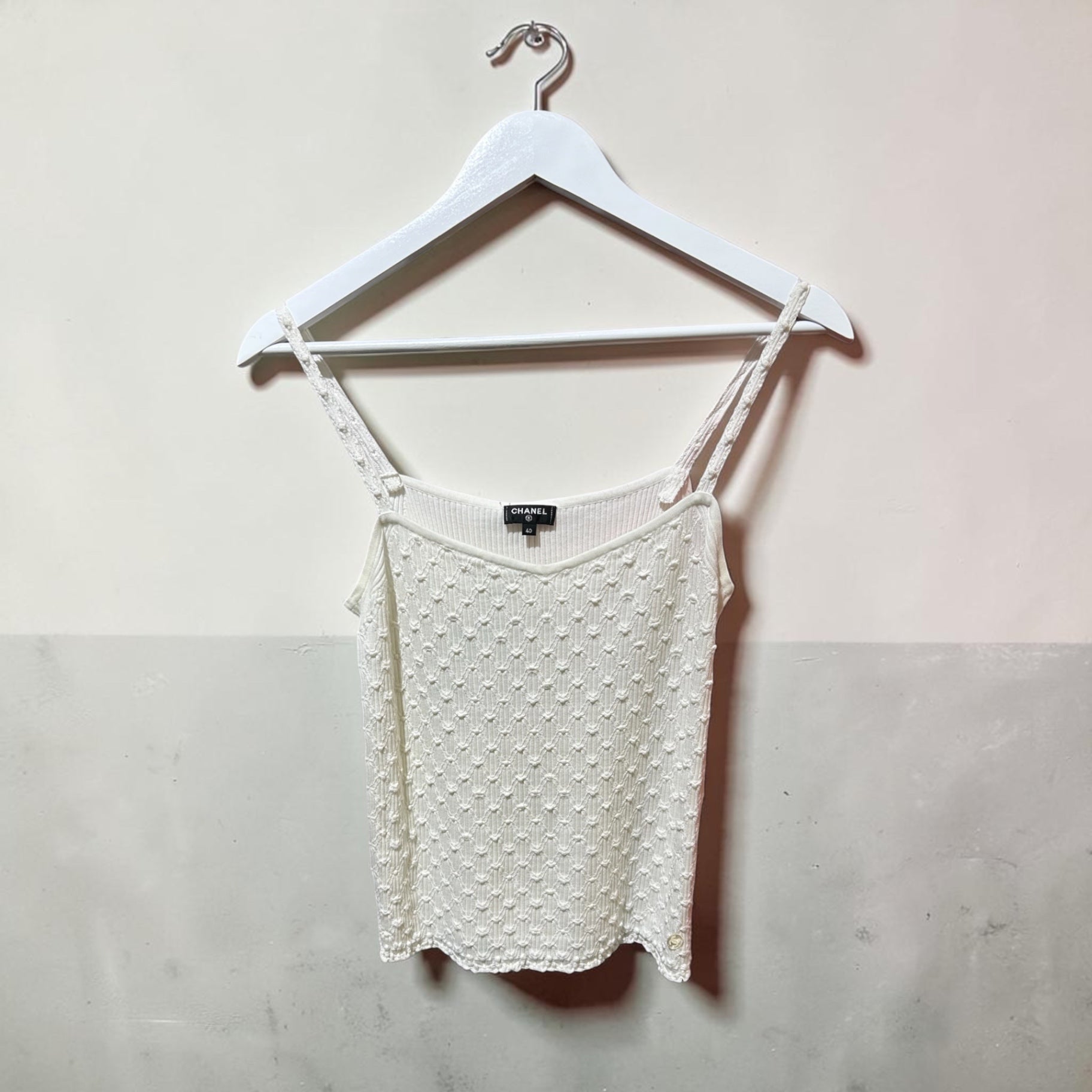 CHANEL Ropa 38 Beige/Off-white