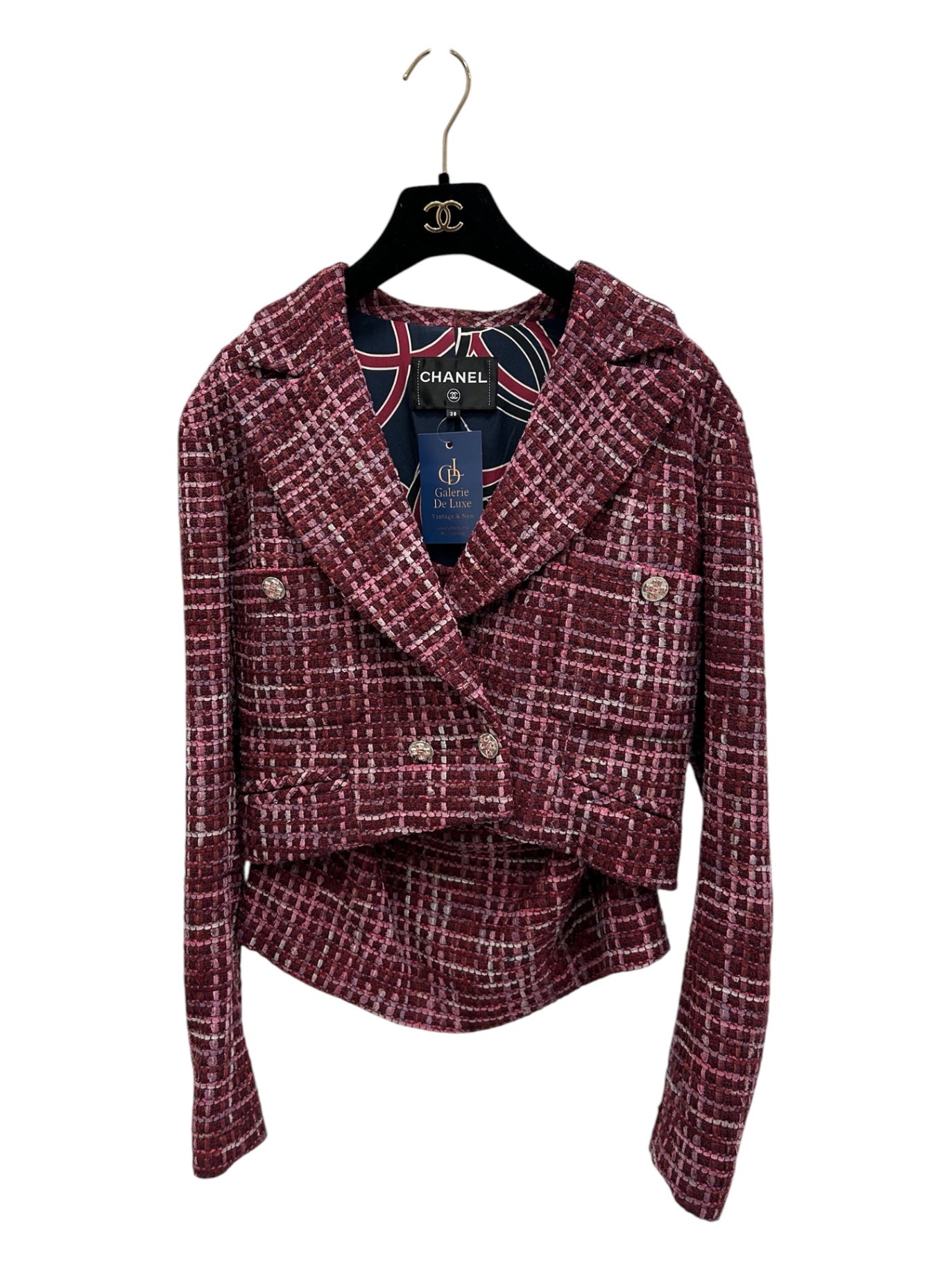 CHANEL Ropa 38 Burgundy and pink