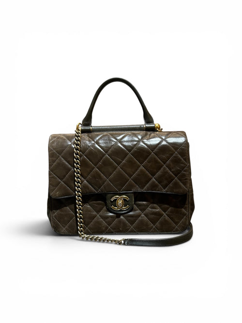 CHANEL Bolsos Medium Brown and Gold