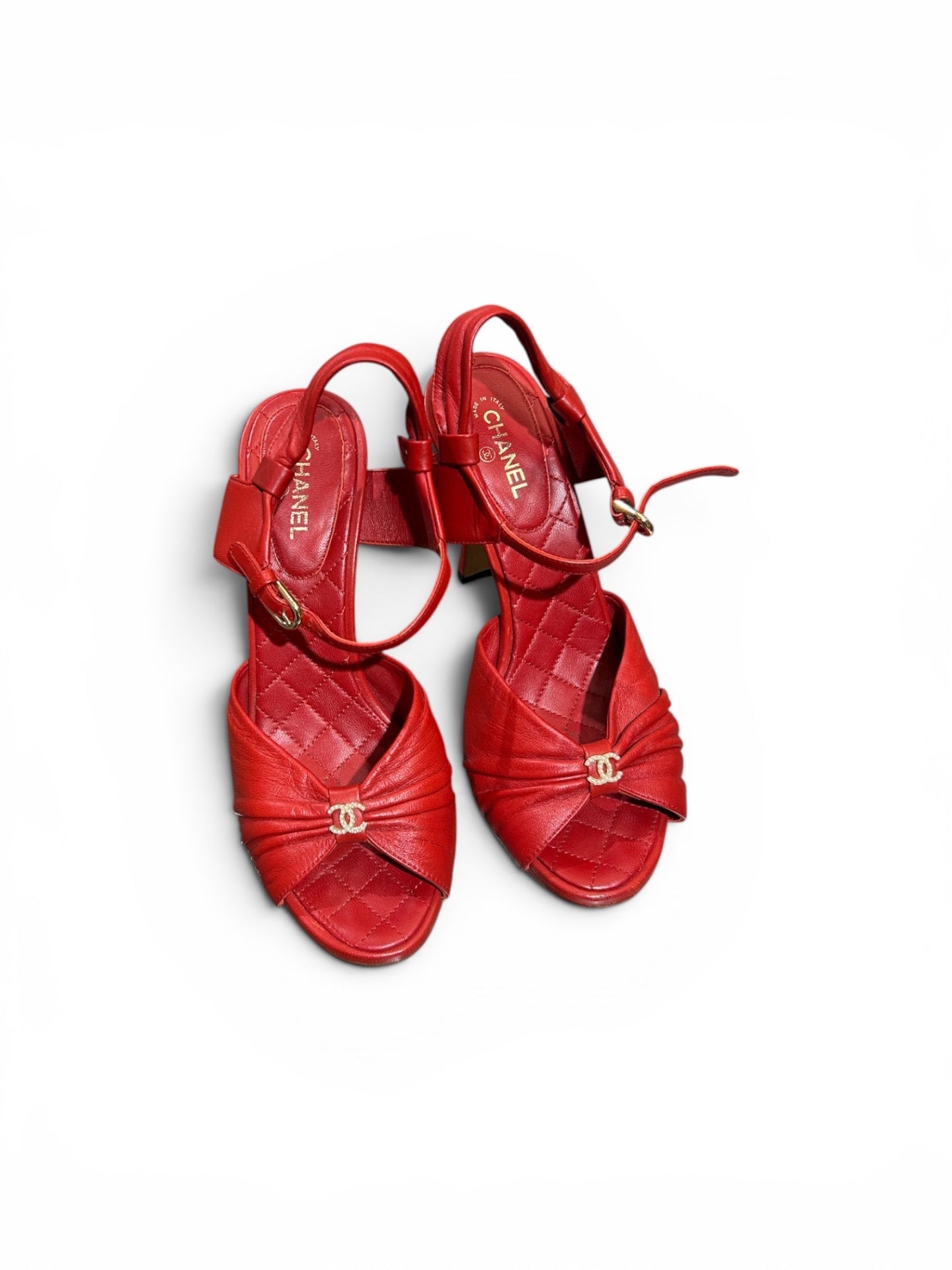 CHANEL Zapatos 38 Red