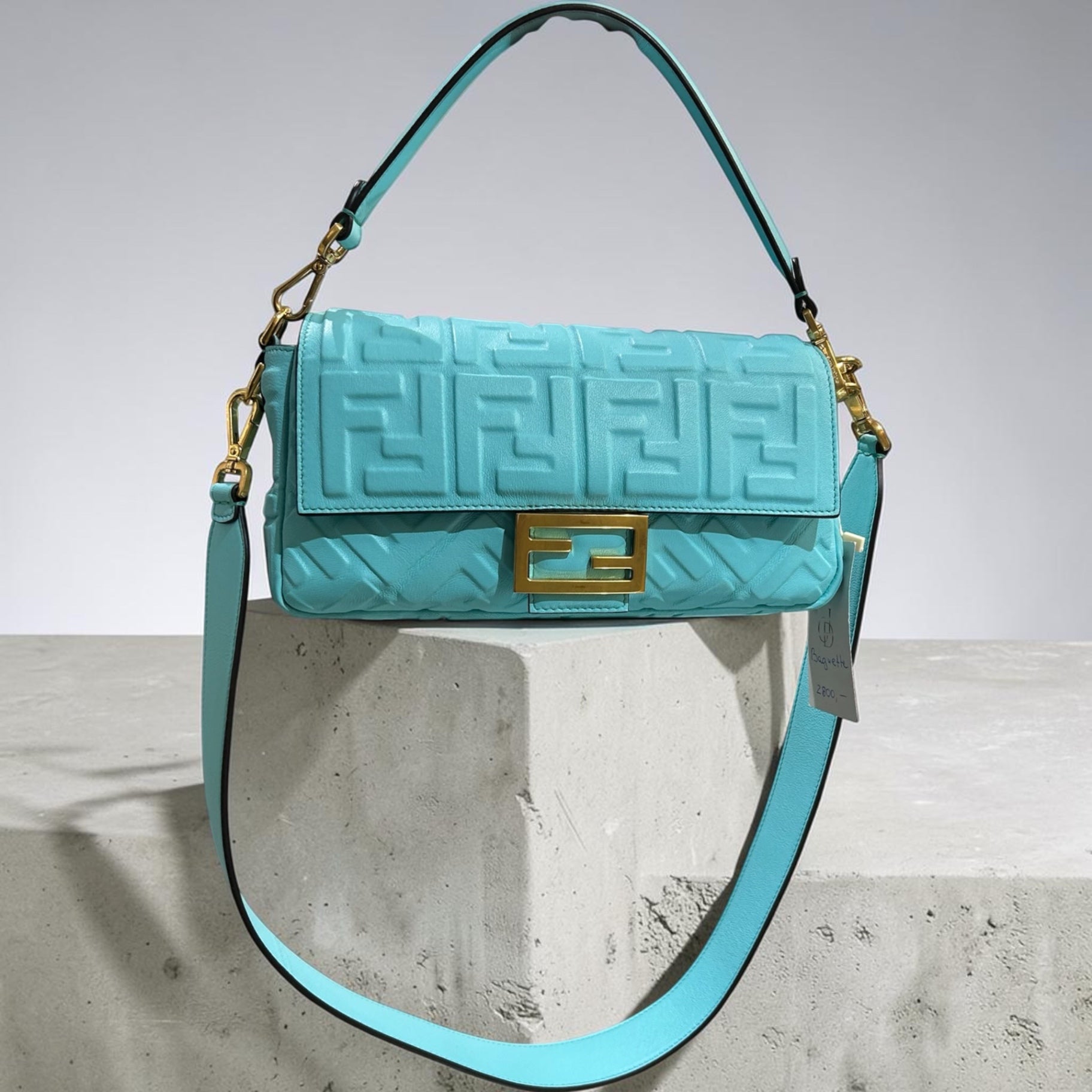 Fendi Bolsos Baguette Turquoise