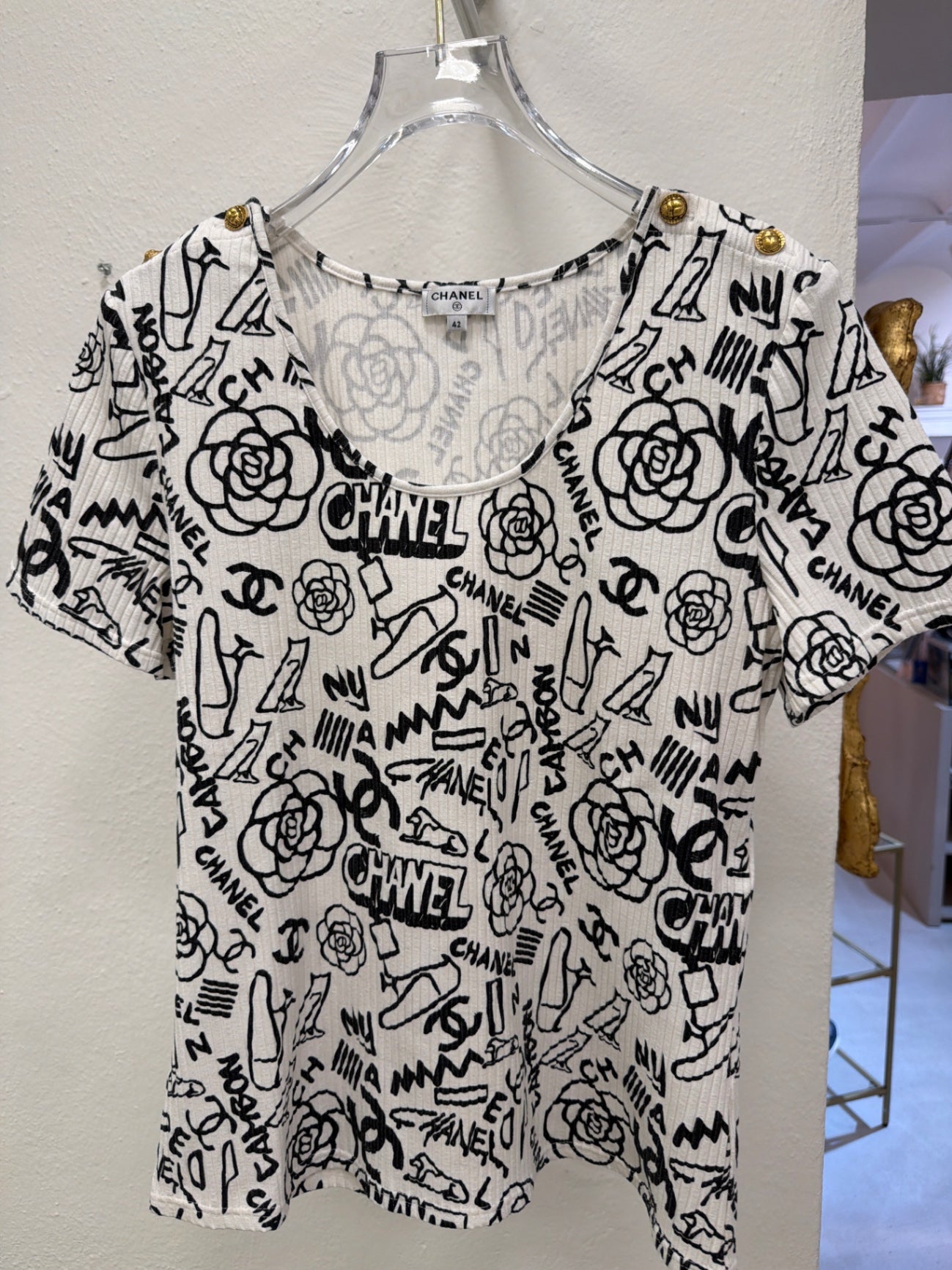 Chanel Ropa de mujer 42 Blanco y negro