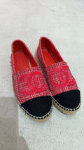 Chanel (logo visible) Zapatos de mujer 38 Rojo y negro