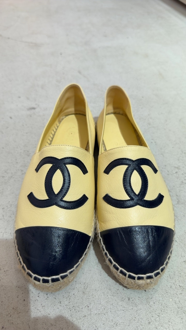 Chanel Zapatos de mujer 38 Amarillo y negro