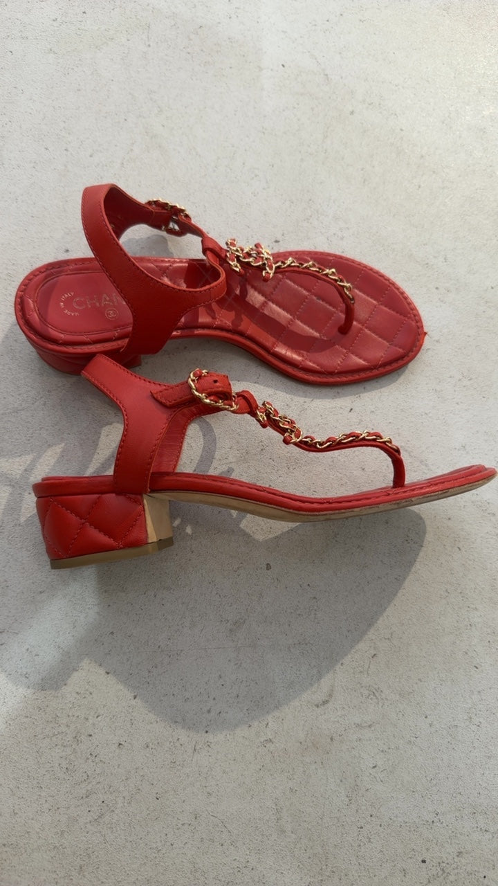 Chanel Zapatos 37,5 Red
