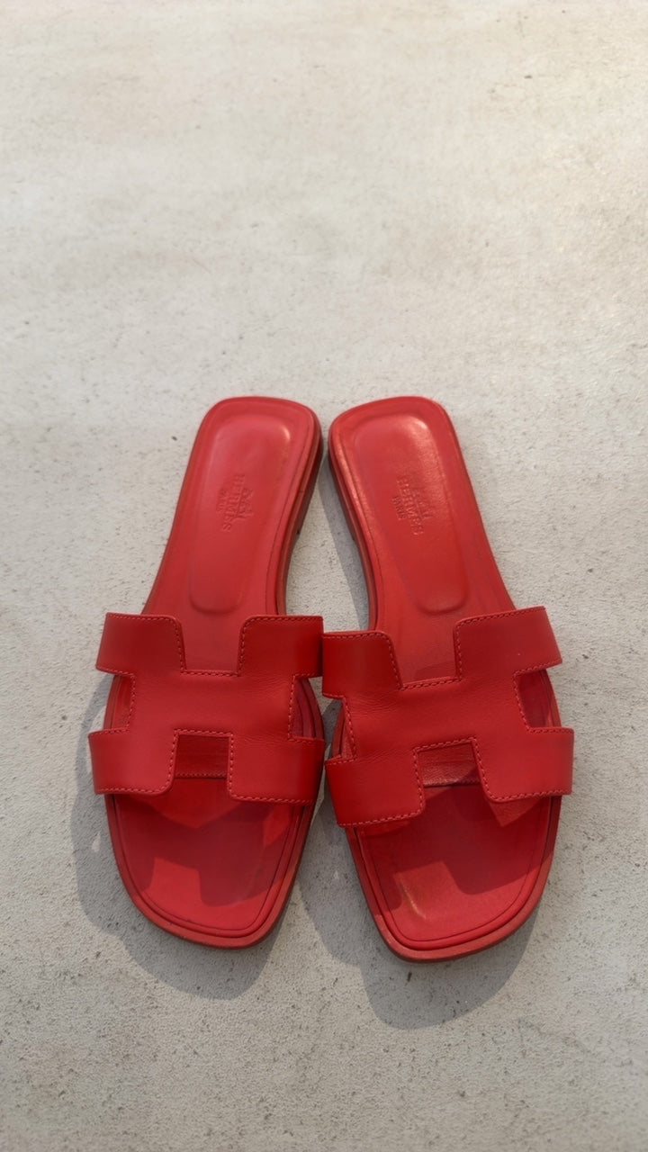 Hermès Zapatos Oran 37,5 Red