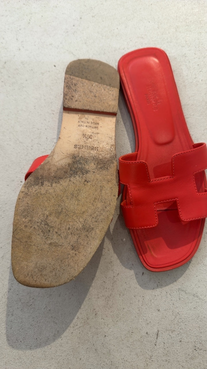 Hermès Zapatos Oran 37,5 Red