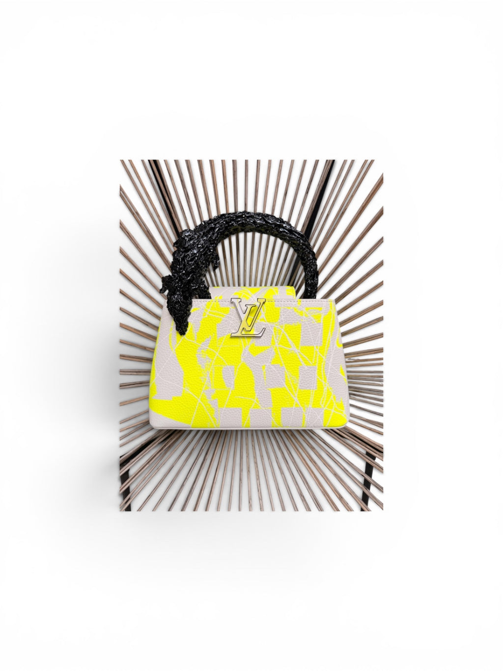 Louis Vuitton Bolsos Capucines Yellow and white