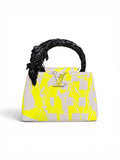 Louis Vuitton Bolsos Capucines Yellow and white
