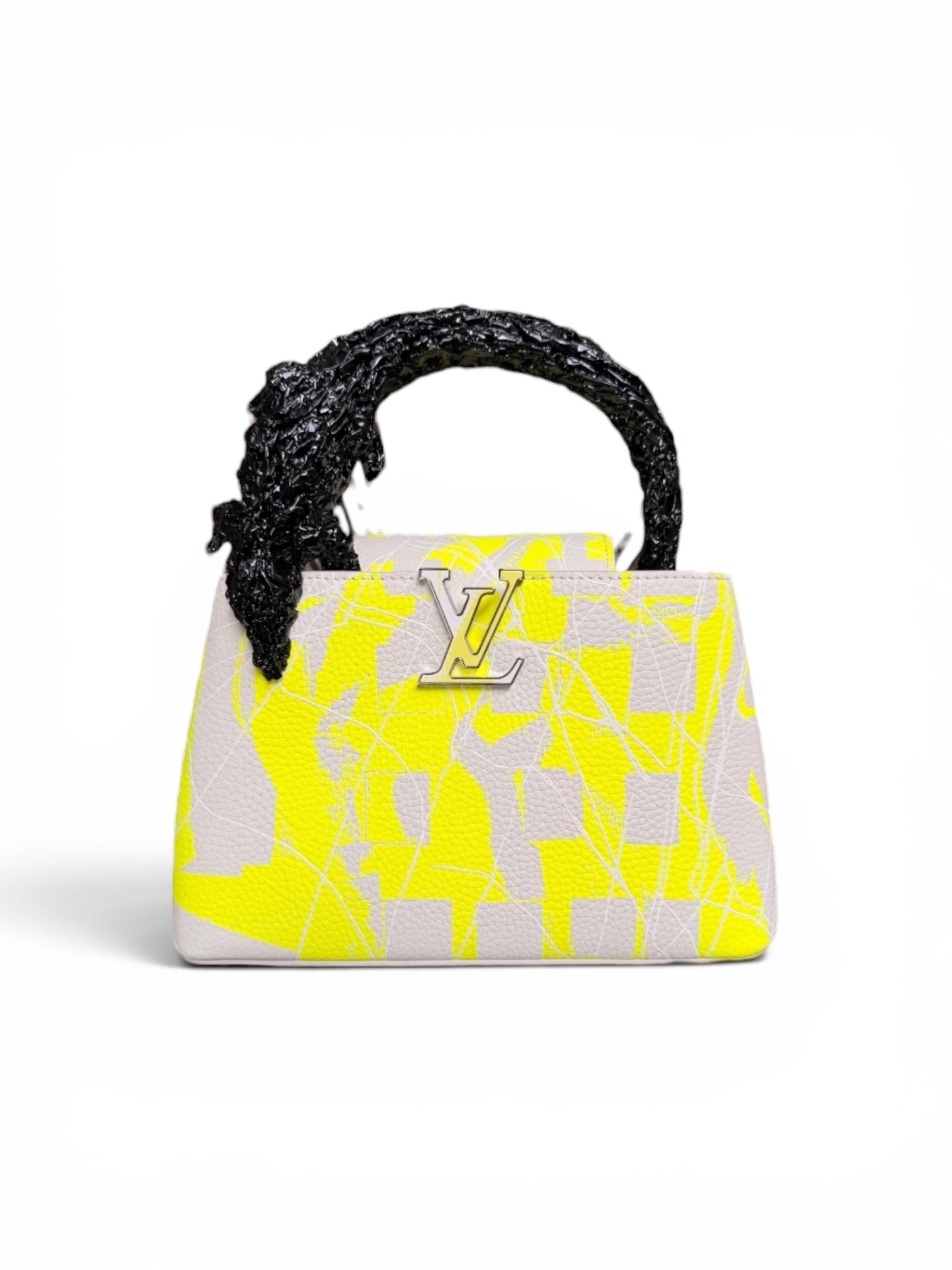 Louis Vuitton Bolsos Capucines Yellow and white
