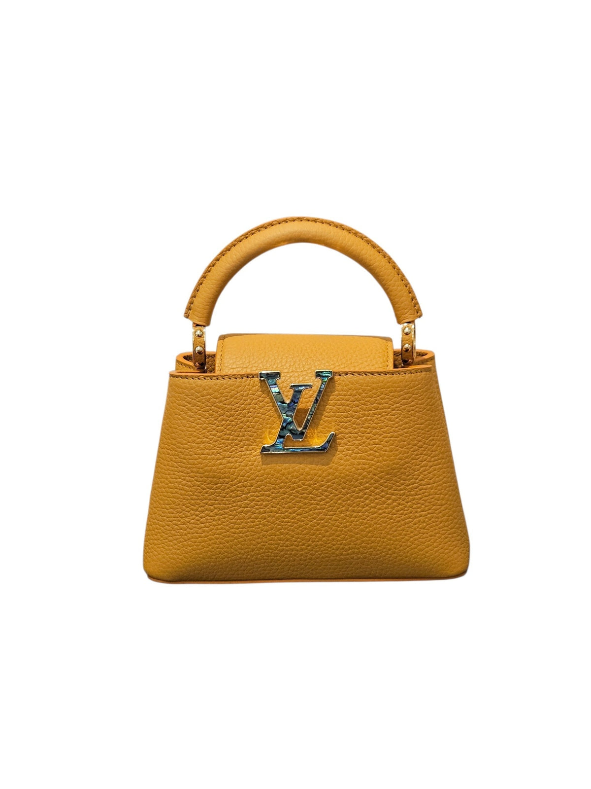 Louis Vuitton Capucines Mini Bolsos Small Imperial Safran