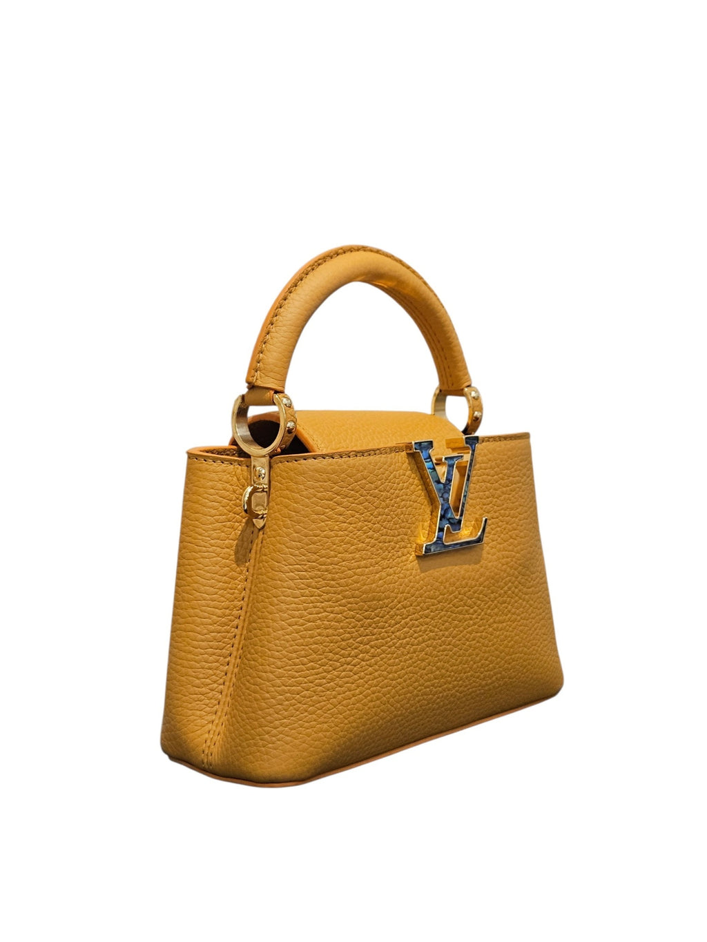Louis Vuitton Capucines Mini Bolsos Small Imperial Safran