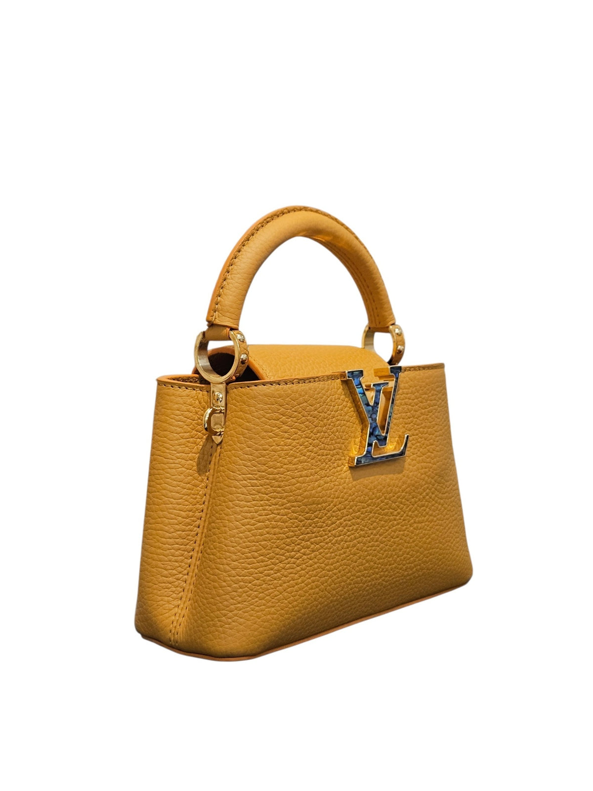 Louis Vuitton Capucines Mini Bolsos Small Imperial Safran