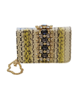 Emanuela Caruso Capri Python Crystal-Embellished Shoulder Bag