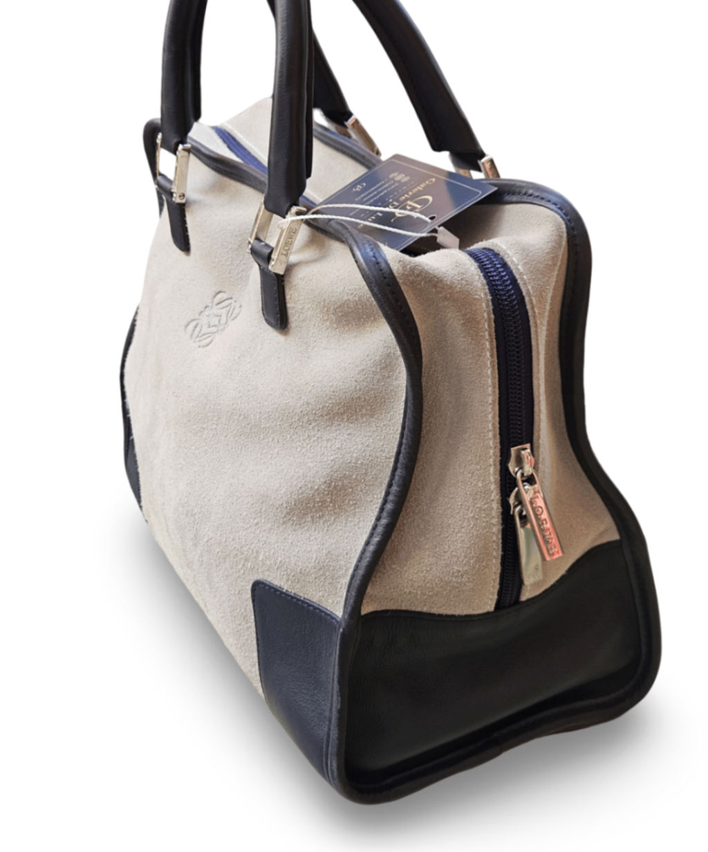 Loewe Amazona Suede and Black Leather Bag