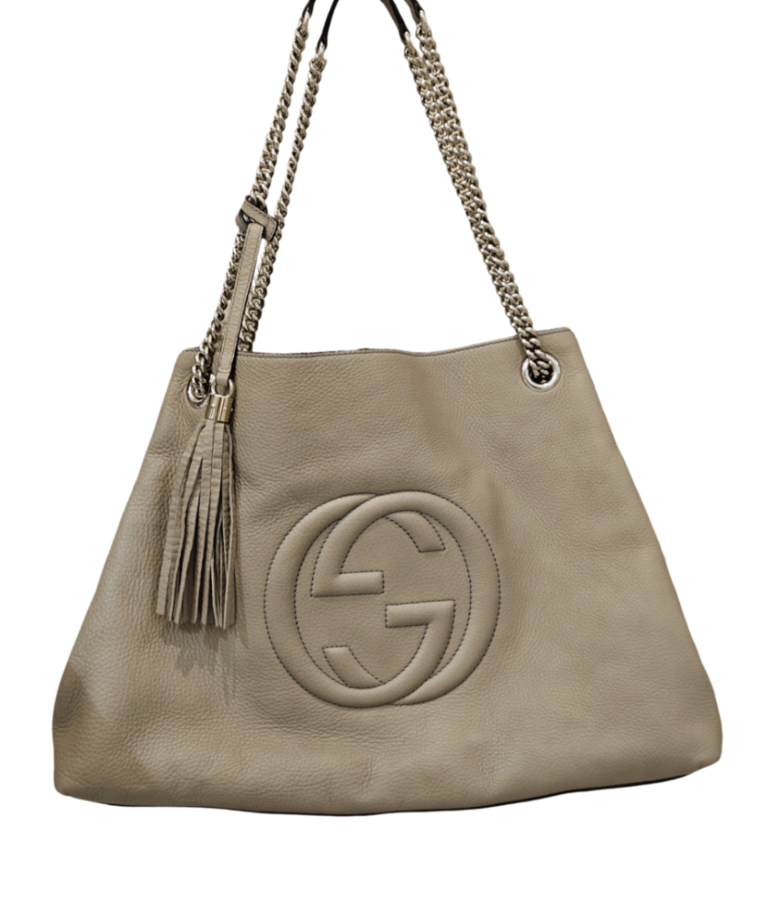Gucci Soho Chain Shoulder Bag Bolsos de mujer Large Beige