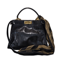 Fendi Peekaboo Medium Bag (Black Python with Silk Twilly Scarf) Bolsos de mujer Mediano Negro