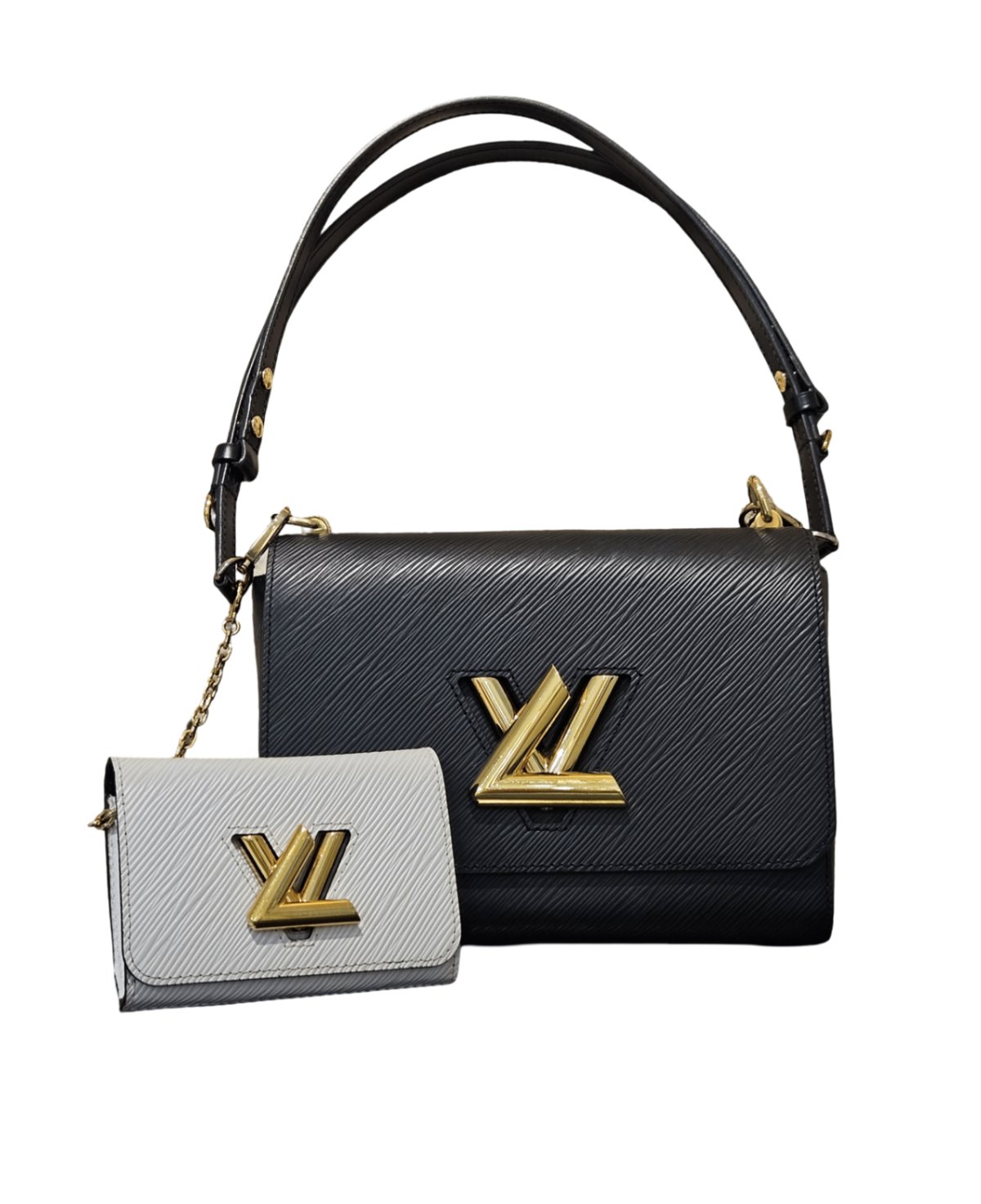 Louis Vuitton Twist Multi Pochette Epi Leather Black/White 