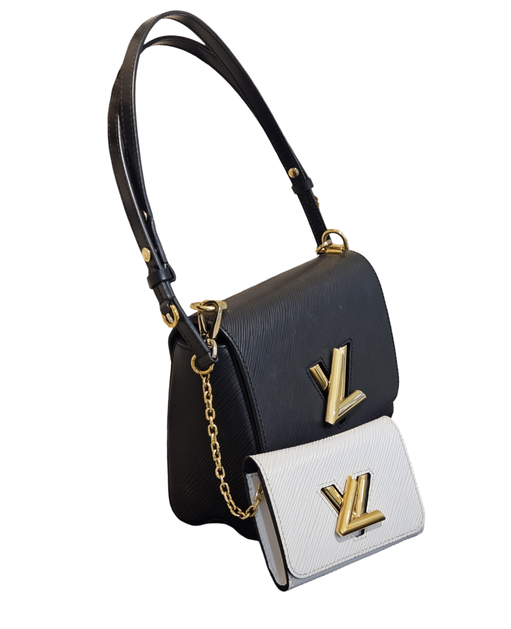 Louis Vuitton Twist Multi Pochette Epi Leather Black/White 