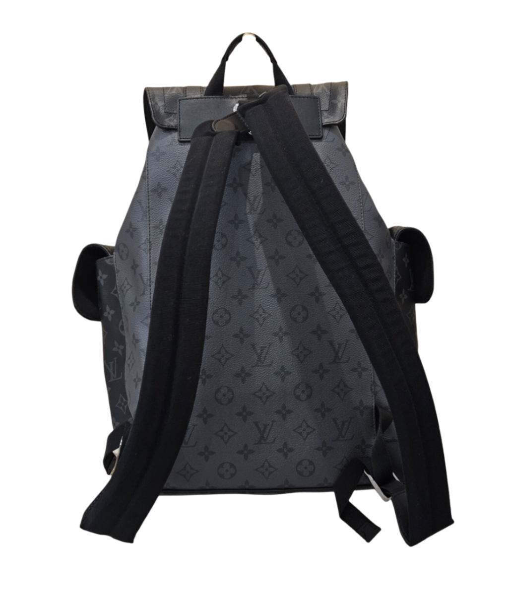  Louis Vuitton Christopher PM Monogram Eclipse Backpack Bolsos Gris/Negro