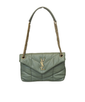 Yves Saint Laurent Toy Loulou Puffer Bag in Quilted Lambskin (Sage Green)