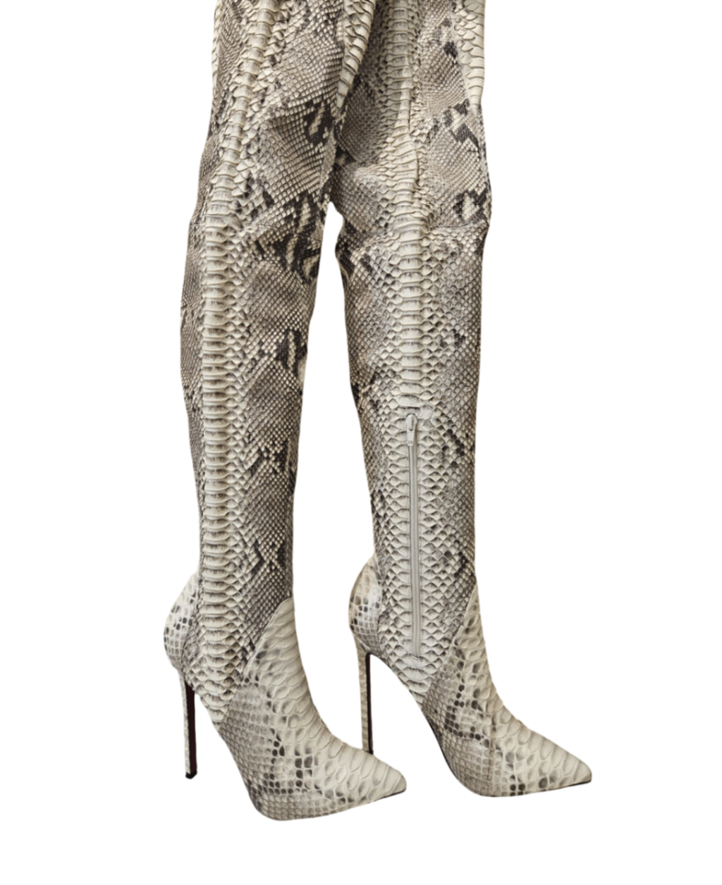 Christian Louboutin Python Over-the-Knee Boots size 41