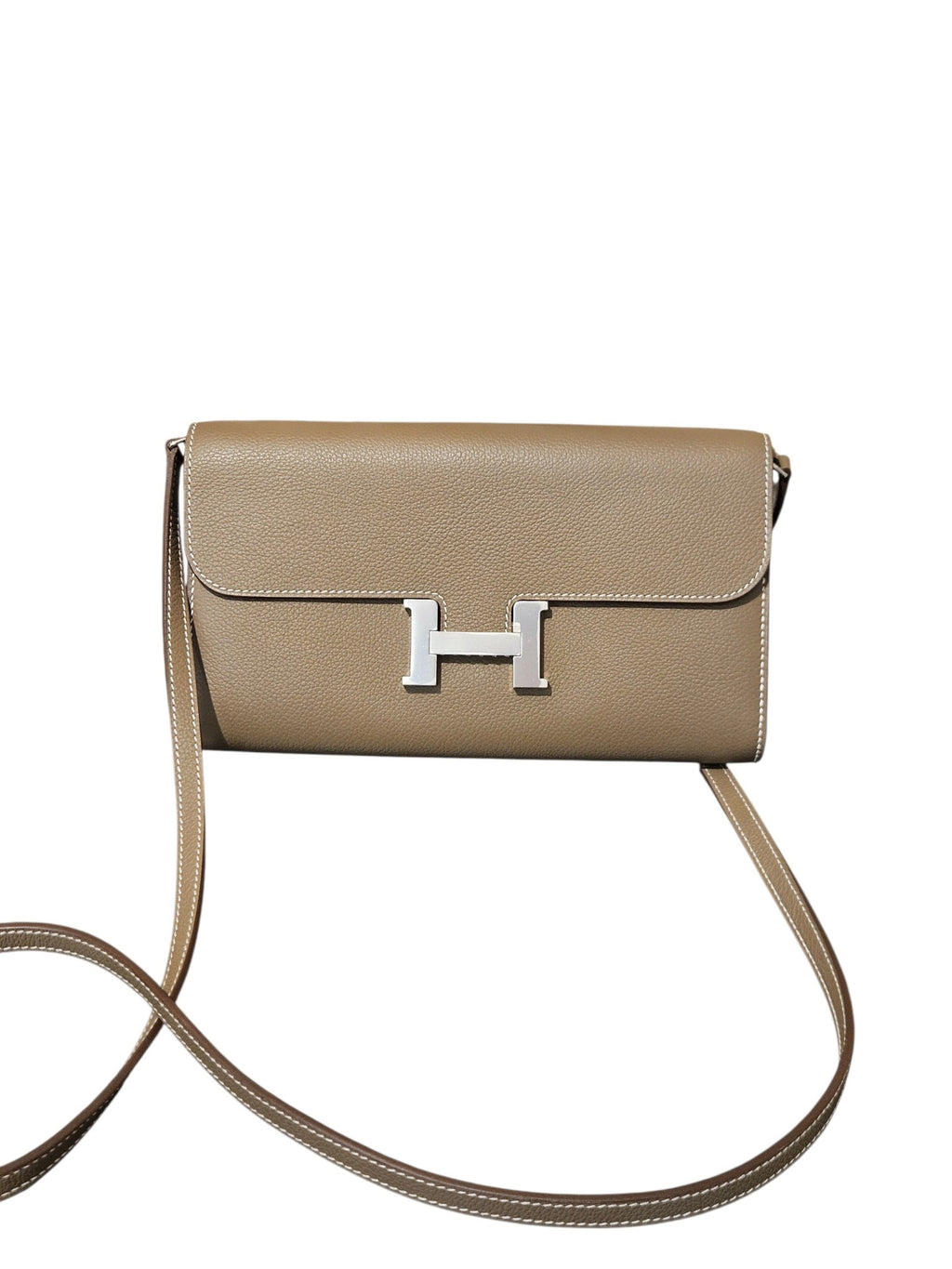 Hermès Constance To Go Wallet in Etoupe Epsom Leather (Palladium Hardware)