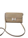 Hermès Constance To Go Wallet in Etoupe Epsom Leather (Palladium Hardware)