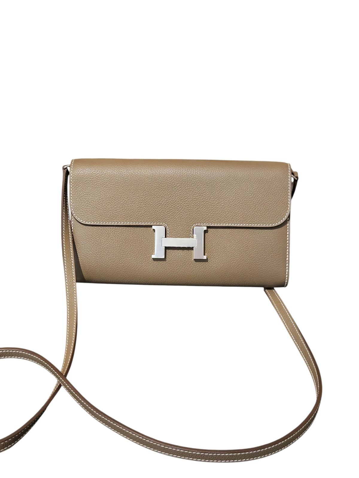 Hermès Constance To Go Wallet in Etoupe Epsom Leather (Palladium Hardware)