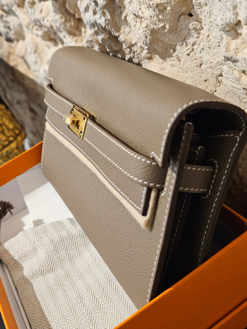 Hermès Bolsos de mujer Taupe / gris topo