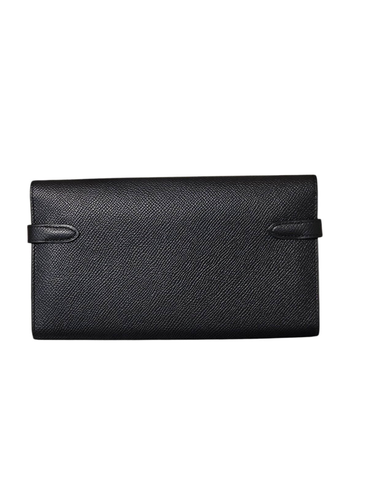 Hermès Kelly Long Wallet in Black Epsom Leather (Palladium Hardware)